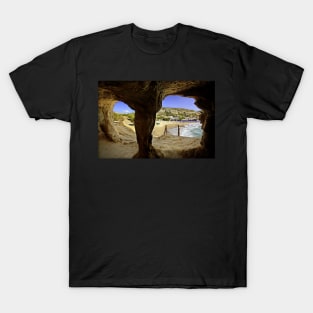 Matala cave & beach - Crete island T-Shirt